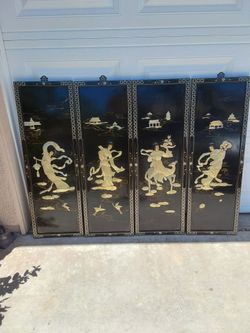 Vintage Asian panels 4