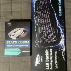 Desert Cobra/Black Cobra Gaming Mouse And Keyboard 