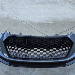 2015-2018 AUDI R8 FRONT BUMPER COVER ASSEMBLY W/ GRILLES WHITE DAMAGED CARBON 