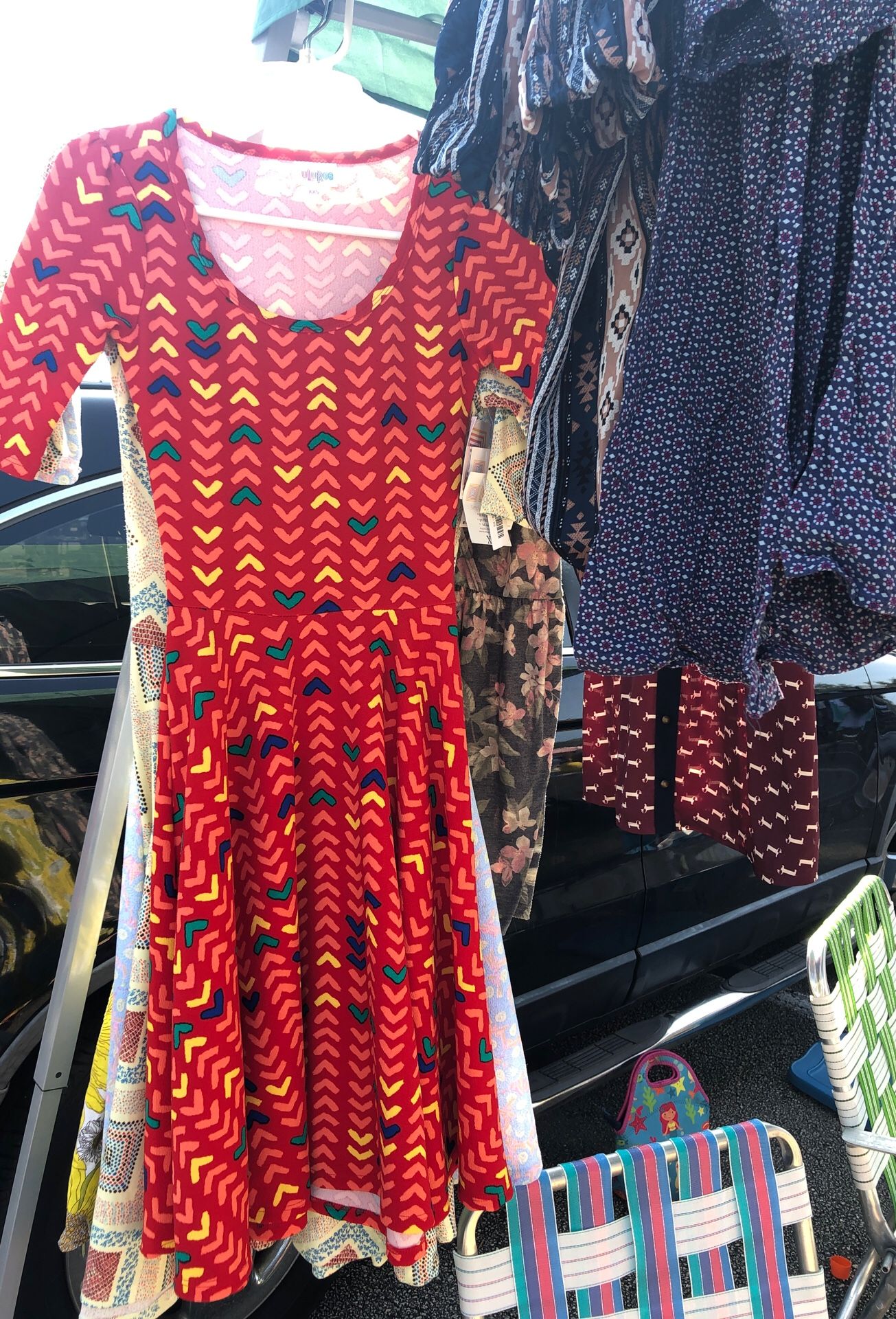 Women’s ladies clothing dresses Disney Lularoe small medium denim vintage modern