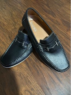 Aston Marc Perforated Bit Driving Loafer Black Men’s Size 9.5