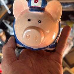 Baseball Painted Piggy Bank