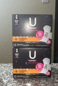 U By Kotex Overnight Pads 13ct Set