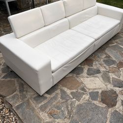 Modani 2 Section Modern Sofa - White