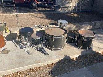 Rare Vintage 1980s Remo Acousticon 5-Piece Project Drum Kit + Snare & Throne