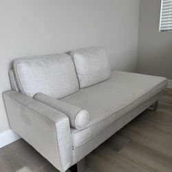 Convertible Chaise Lounge, Light gray Sofa/Daybed