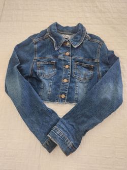 Girls midriff jean jacket