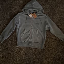 Stüssy zip up jacket, grey