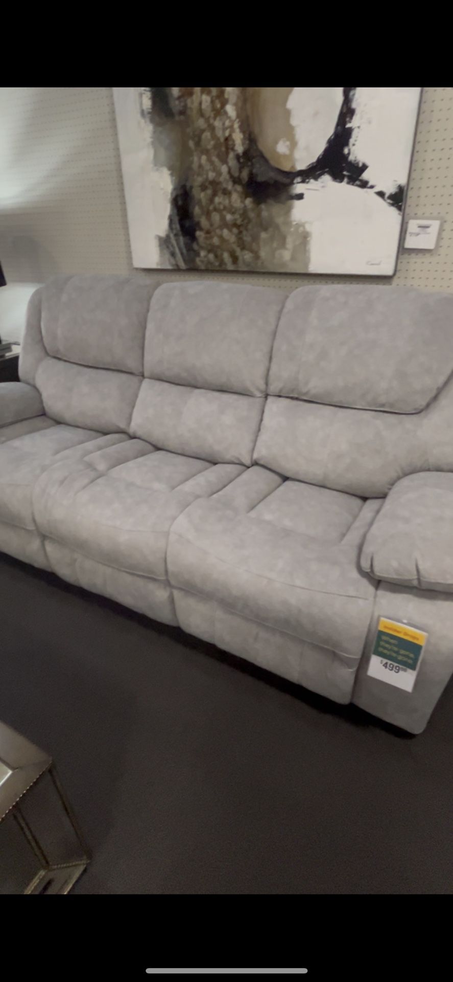 2 Piece Light Gray Sectionals Recliners