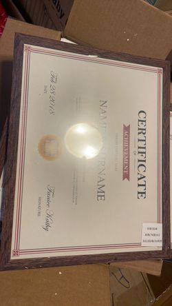Brown picture or certificate frame