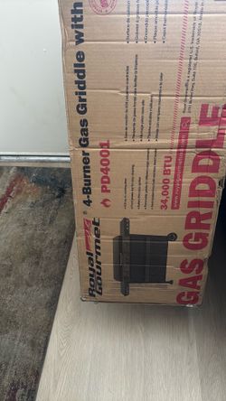 4 burner gas griddle with hood