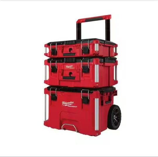 Milwaukee
PACKOUT 22 in. Rolling Tool Box, 22 in. Large Tool Box and 22 in. Medium Tool Box ProSystem Low Profile Handle