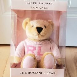 RALPH  LAUREN Romance Bear 10.5"H × 9"W NEW! 