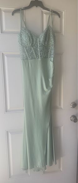 B. Darlin Sage Green Formal Gown – Size 15/16