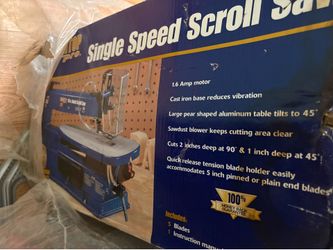 Bench top single speed 16 inch screw saw Bench top single speed 16 inch scroll saw