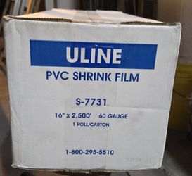 Uline PVC Shrink Film Roll - 60 gauge, 16" x 2,500'