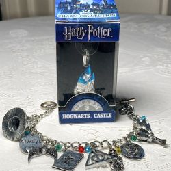 Harry Potter Charm Bracelet W/Lumos Charm Collection #3 By The Noble Collection