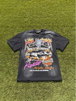 Men's Medium Hellstar Black Tee with White Graphics 100% Cotton With Tags