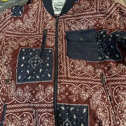 NWT Levi’s Quilted Bandana Patchwork Bomber Jacket