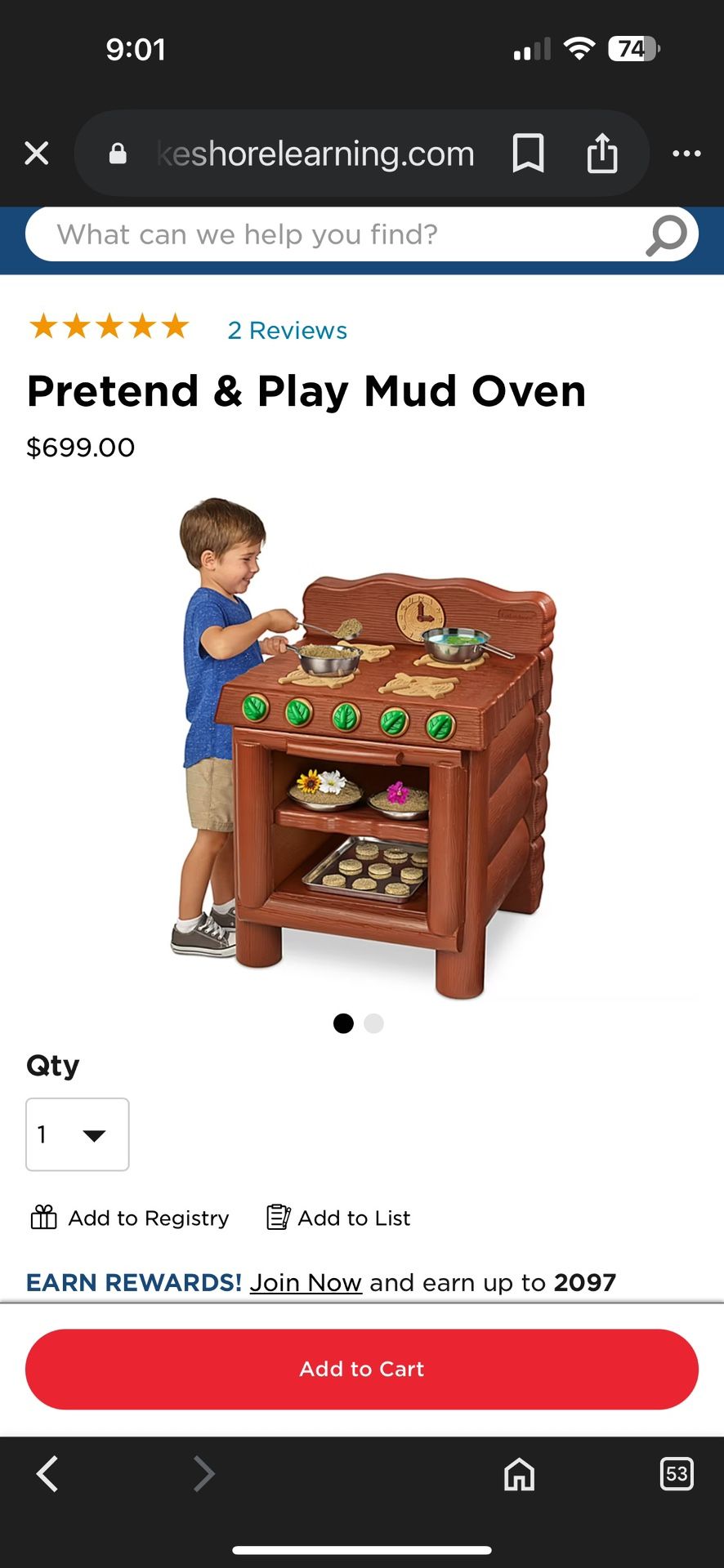 Kids Pretend & Play Mud Oven Like New Super Cute. Original Price $699.00 It Didn’t Come With accessories