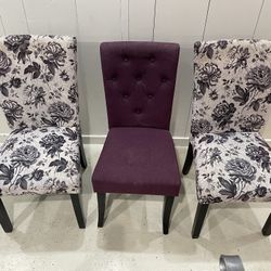 3 Parsons Dining Chairs