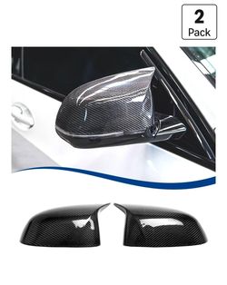 Real Carbon Fiber Side Mirror Cover Compatible with X3 G01 X4 G02 / Pre-lci X5 G05 X6 G06 X7 G07 (Real Carbon Fiber, G01 G02 G05)