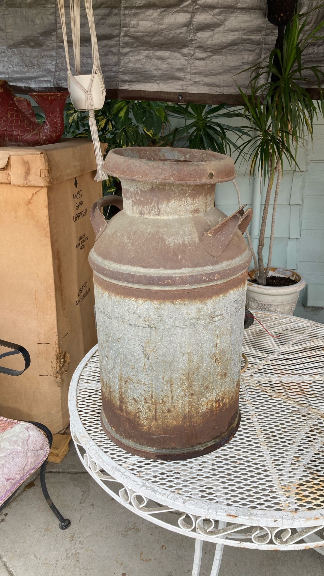 Old Milk Canister fall harvest decoration