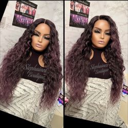 Human Hair Blended Lace Front Wig 