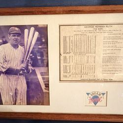 Babe Ruth Photo/ Statistics by Dream Team