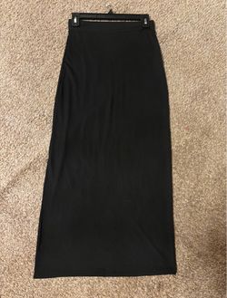 Black Maxi Skirt With Slit