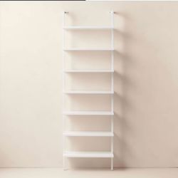 CB2 Stairway 96" White Metal Wall Mount Bookcase