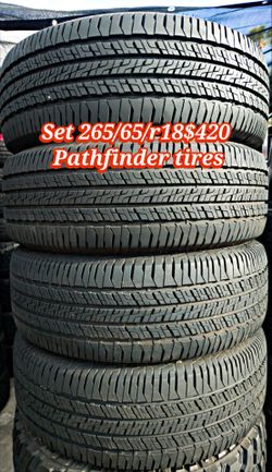 Set of 4 Pathfinder tires 90% tread  265/65/r18 ‼️ free instalation and balance ‼️