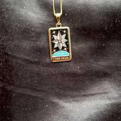 Gold Tarot Card Necklace 