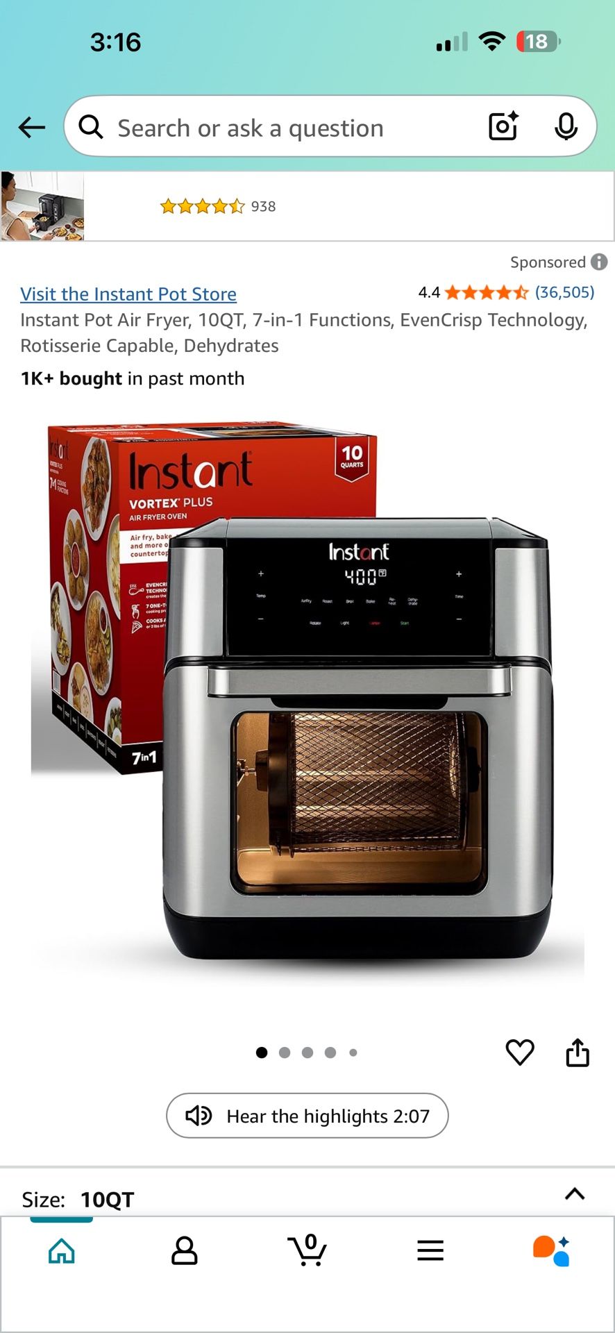 Instant Air Fryer Oven