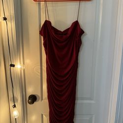 Ruffled Red Party Dress 