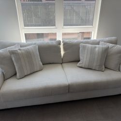 2 Piece Set Beige Couch