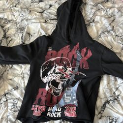 black and red skull hoodie