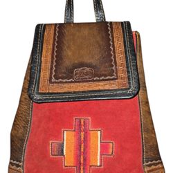 Handmade Boho Leather & Suede Backpack