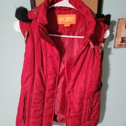 Sports Puffer Vest Red