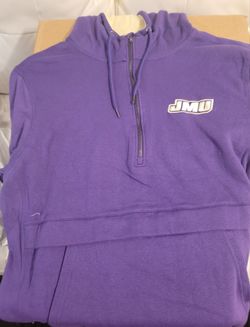 James Madison Dukes Purple quarterzip hoodie 2xl unisex Brand coliseum