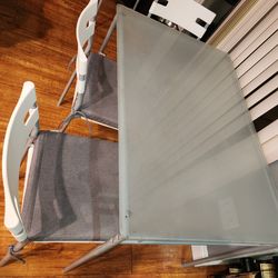 Glass dining table