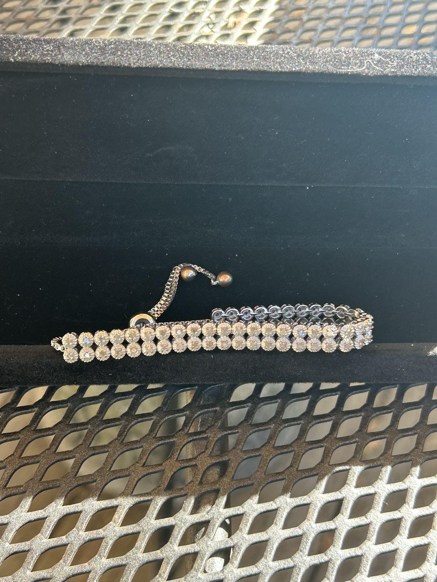 Two Carats Natural Diamonds Tennis Bracelet On A Platinum Overlay