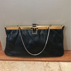 Beautiful !!! Vintage Soft Leather Clutch Purse 