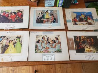 Six Calendar Pages Of Dionne Quints