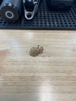 Gold nugget earrings