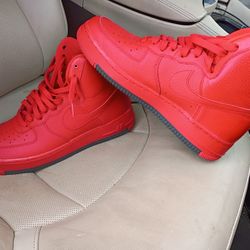 Size 9 Solid Red Exclusive Nike Jordans 