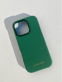 Maison de Sabre iPhone 16 Pro Leather Case – Emerald Green (NWT)