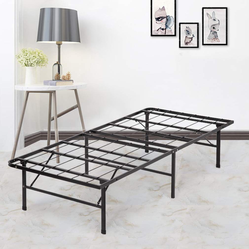 1 twin black metal bed frame