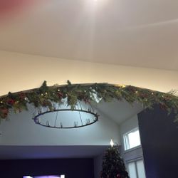 Lighted Christmas garland