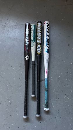 Lot of 4 Baseball Bats – DeMarini, Louisville Slugger, Easton